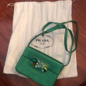  Authentic Prada cross body bag with dust bag.